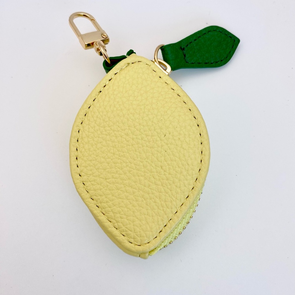 Lemon Coin Purse Keychain Pouch NWOT - Picture 3 of 11